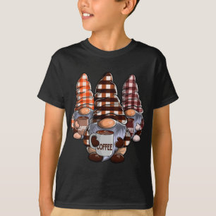 Three Coffee Gnomes, Gnome Coffee Lovers, Funny Co T-Shirt
