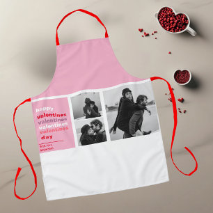 Three Collage Photo Colourful Valentines Gift Apron