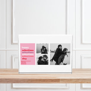  Three Collage Photo   Colourful Valentines Gift Block