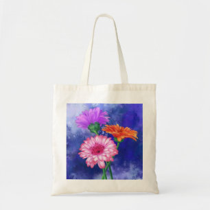 Three Color Gerberas Tote Bag