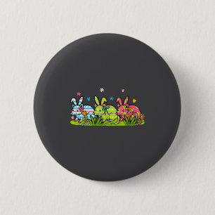 Three Colorful Bunny Ossums Easter Eggs Basket Fam 6 Cm Round Badge