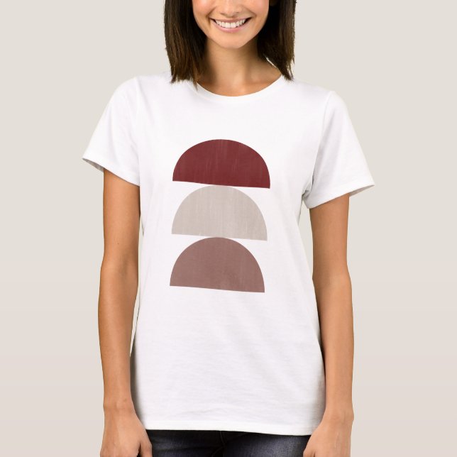 Three Colour Painted Crescents 01 T-Shirt (Front)