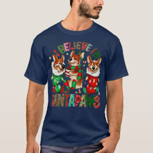 Three Corgi In Sock Christmas Santa Xmas T-Shirt