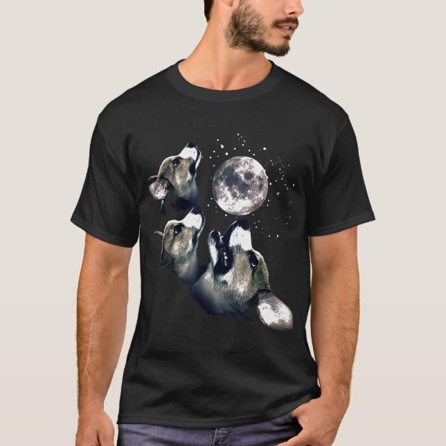Three Corgi Moon Wolf Parody T-Shirt (Front)