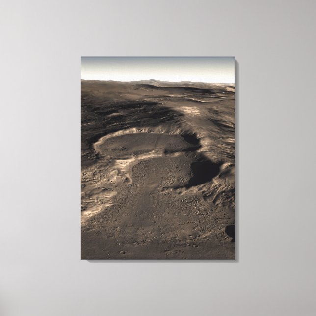 Three craters in the eastern Hellas region of M Canvas Print (Front)