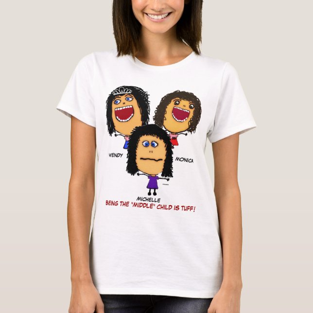 Three Crazy Sisters Cartoon T-Shirt (Front)