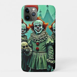 Three Creepy Clowns Skull Fear Design iPhone 11 Pro Case