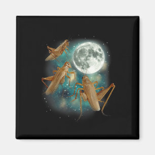 Three Cricket Moon 3 Insect Howling Meme Magic Cur Magnet