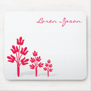 Three Crimson Trees Mouse Mat