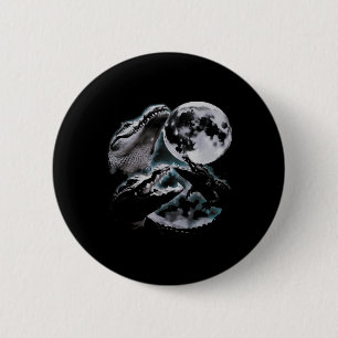 Three Crocodiles Moon Funny 3 Alligator Dead Moon 6 Cm Round Badge