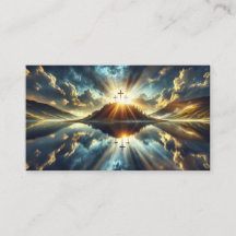 Three Crosses at a Lake