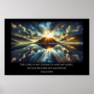 Three Crosses at a Lake Poster