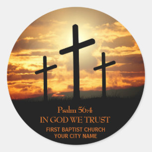 Three Crosses Bible Verse Sticker