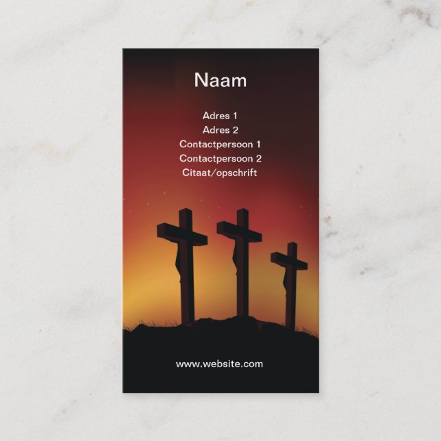 Three crosses business card (Front)