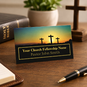 Three Crosses Church Pastor Business Cards