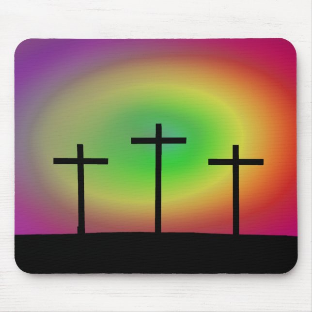 Three crosses glow mouse mat (Front)