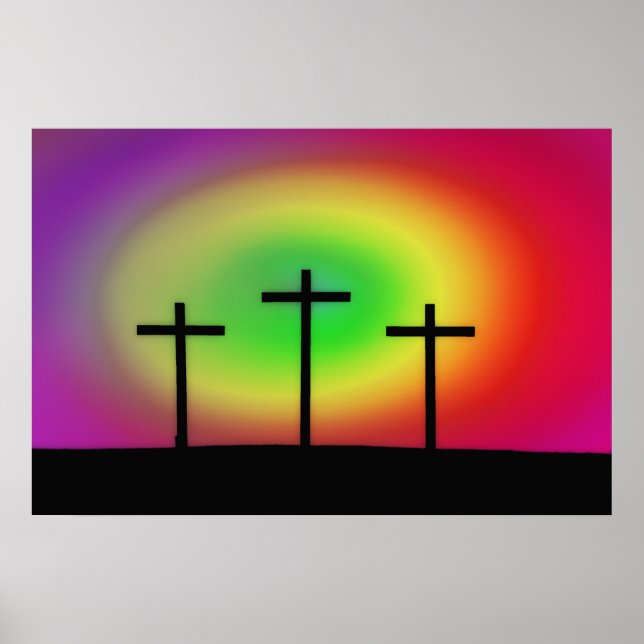 Three Crosses glow Poster (Front)