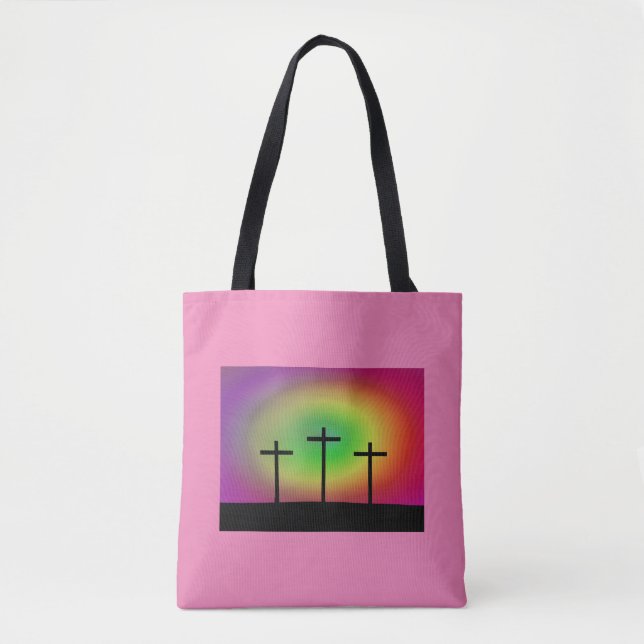 Three crosses glow tote bag (Front)