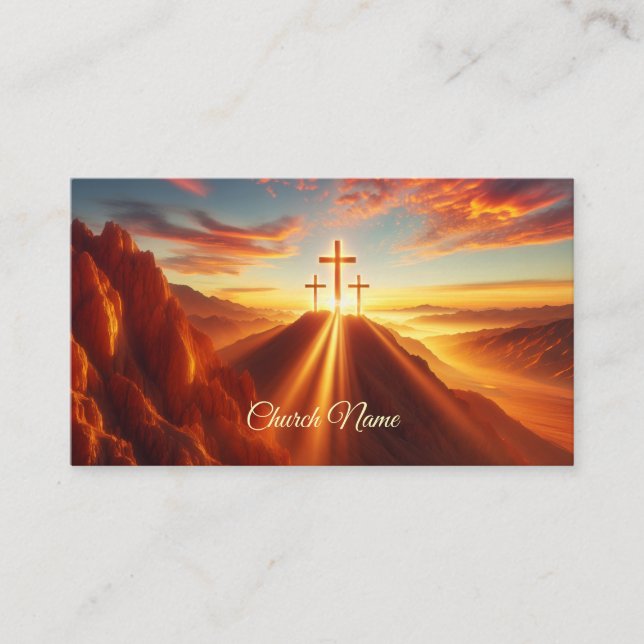 Three Crosses in the Desert Business Card (Front)