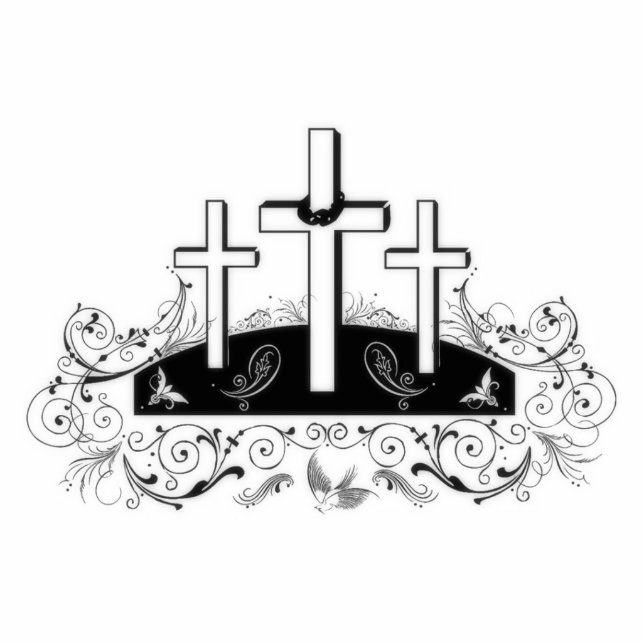 Three crosses magnet photo sculpture magnet (Front)