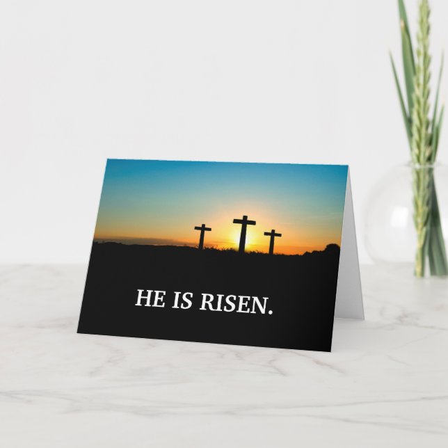 Three Crosses on Calvary Easter Holiday Card (Front)