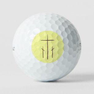 Three Crosses on Calvary Golf Balls