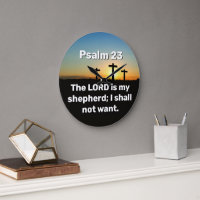 Three Crosses Psalm 23 Sunset Bible Verse