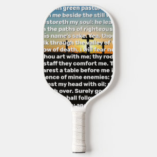 Three Crosses Psalm 23 Sunset  Pickleball Paddle