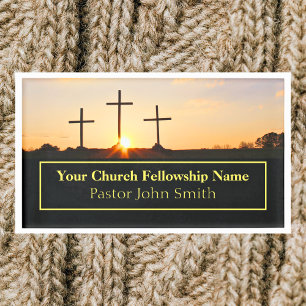 Three Crosses Sunrise Church Pastor  Name Tag