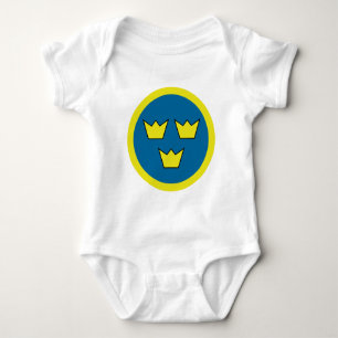 Three Crowns Swedish Insignia Baby Bodysuit