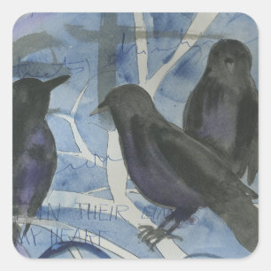 Three Crows Sticker