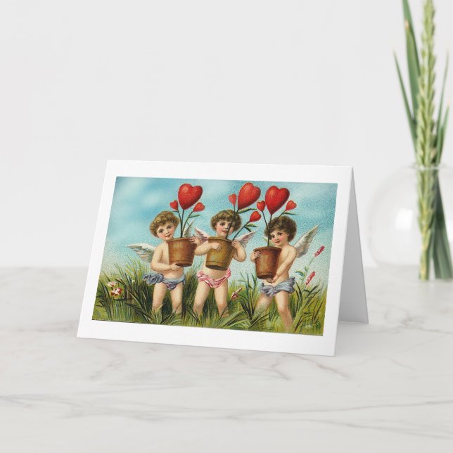 Three Cupids (2) Holiday Card (Front)