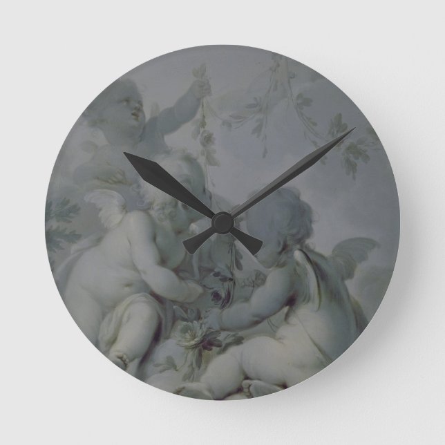 Three Cupids, c.1775 Round Clock (Front)