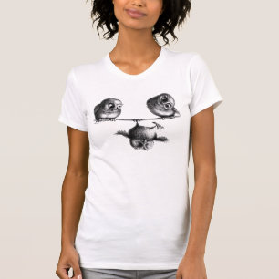 Three Cute and Funny Owls - Freedom and Fun T-Shirt