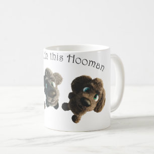 Three cute cartoon puppies coffee mug