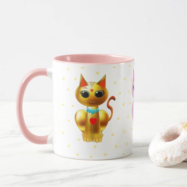 Three cute cats mug (With Donut)