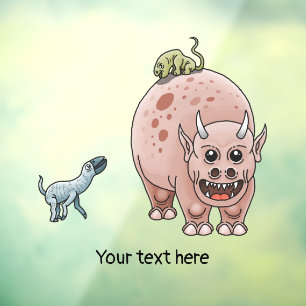 Three Cute Dinosaurs Window Cling