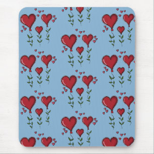 Three Cute Hearts Mouse Mat
