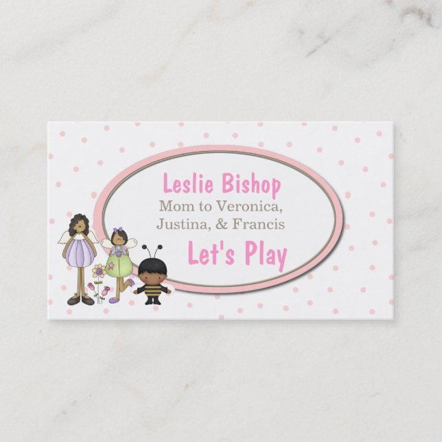 Three Cute Kids Play Date Card (Front)