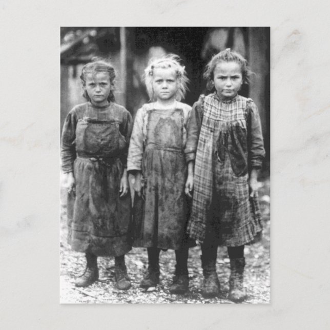 Three Cute Little Girls Vintage South Carolina Postcard (Front)