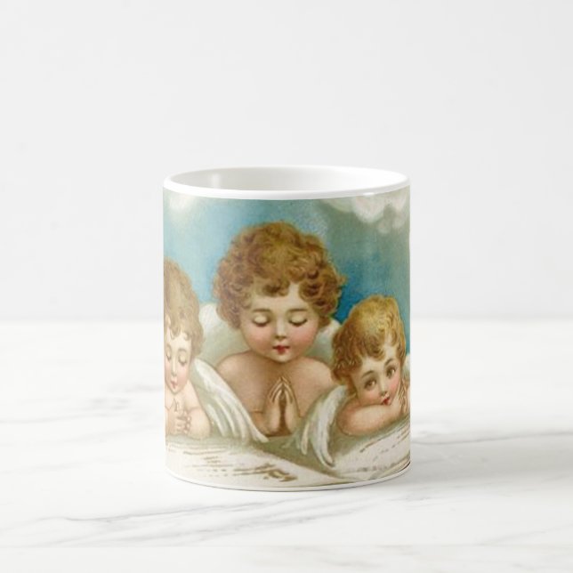 Three cute praying angels mug (Center)