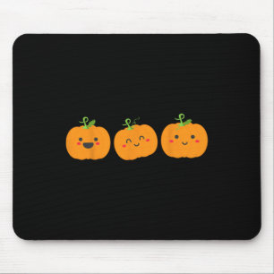 Three cute pumpkins for kids halloween and fall se mouse mat