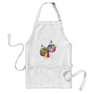 Three Cute Whimsical Colourful Birds Standard Apron