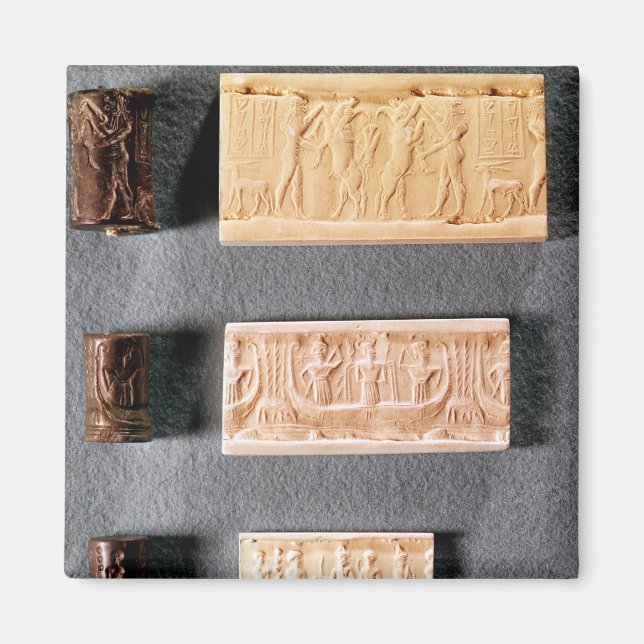 Three cylinder seals with impressions, magnet (Front)