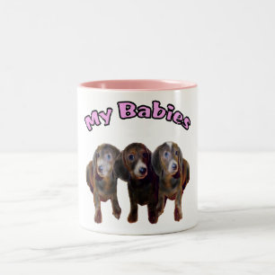 Three Dachshund Dogs Mug