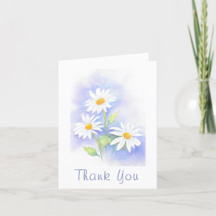 'Three Daisies' Watercolor Thank You Card