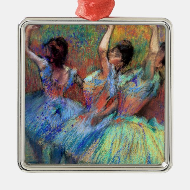 Three Dancers by Degas Metal Tree Decoration (Front)