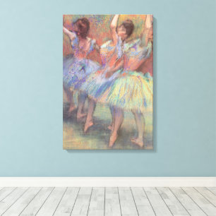 Three Dancers by Edgar Degas, Vintage Ballet Art Canvas Print
