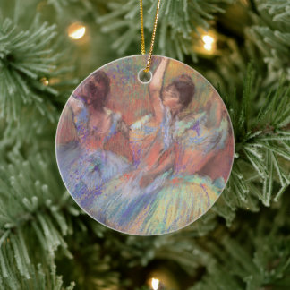 Three Dancers by Edgar Degas, Vintage Ballet Art Ceramic Tree Decoration