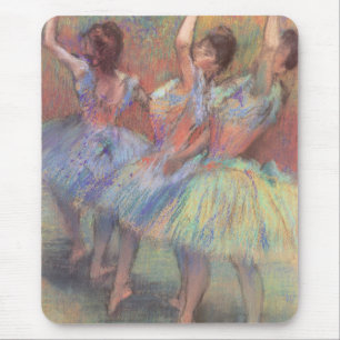 Three Dancers by Edgar Degas, Vintage Ballet Art Mouse Mat